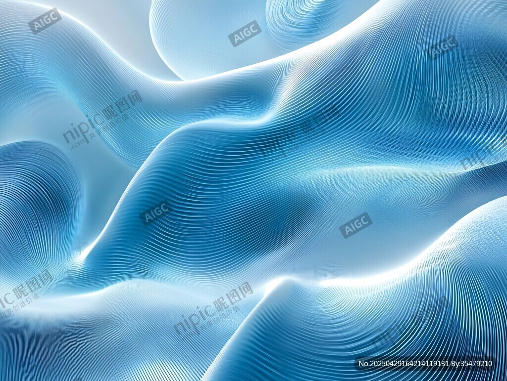 梦幻蓝色流体艺术纹理