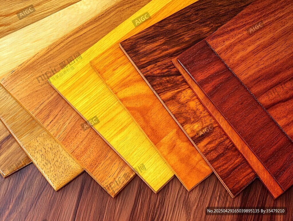 多样实木板材展示