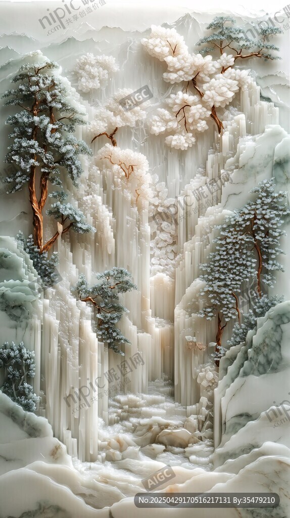 冰雪山川景观