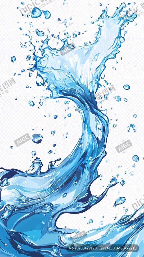 蓝色水花动感瞬间
