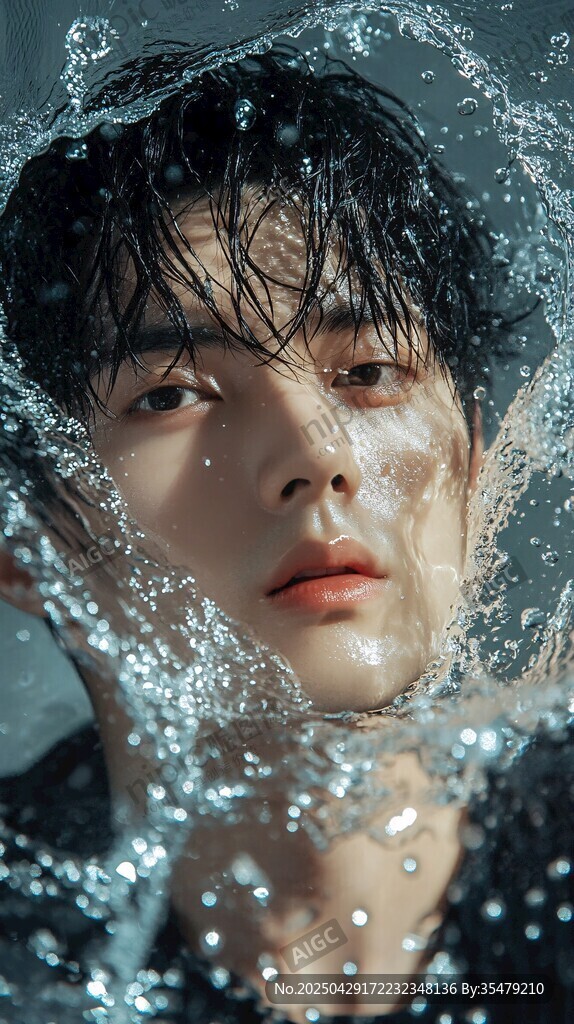 水中型男瞬间魅力尽显