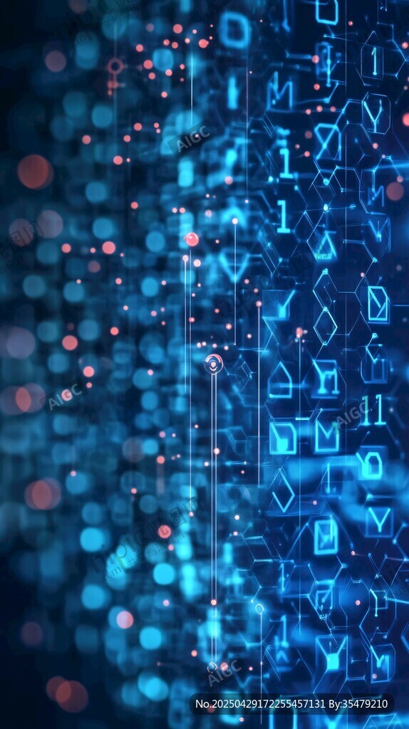 科技感数字符号背景图