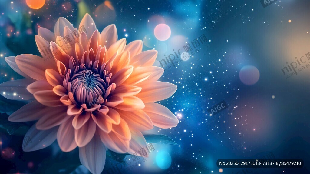 梦幻大丽花 璀璨背景之美
