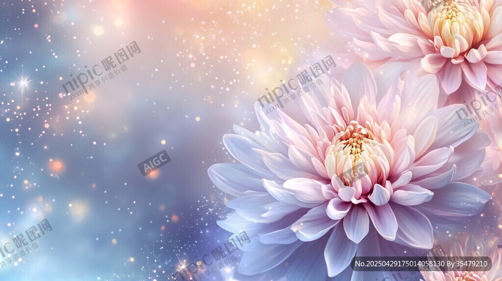 梦幻花卉背景图