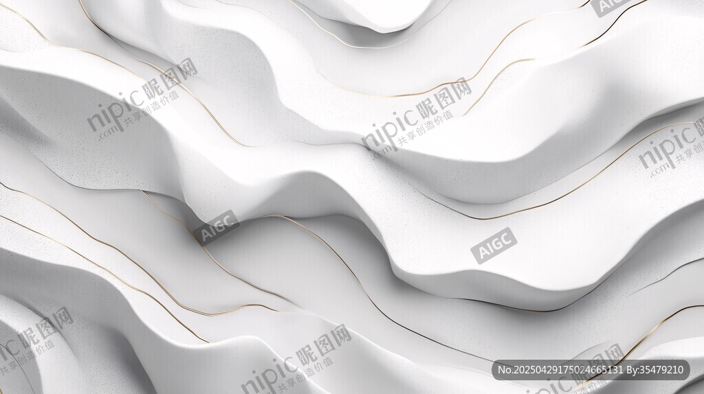 白色波浪纹理抽象背景图