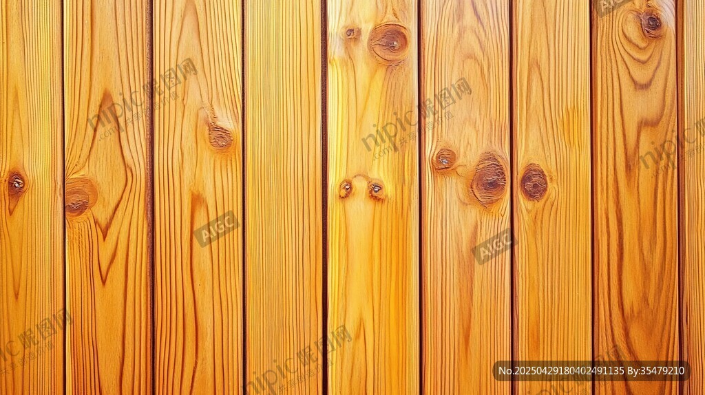 暖黄色实木木板纹理特写