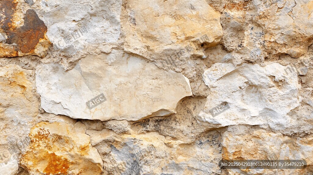 石砌墙面纹理特写