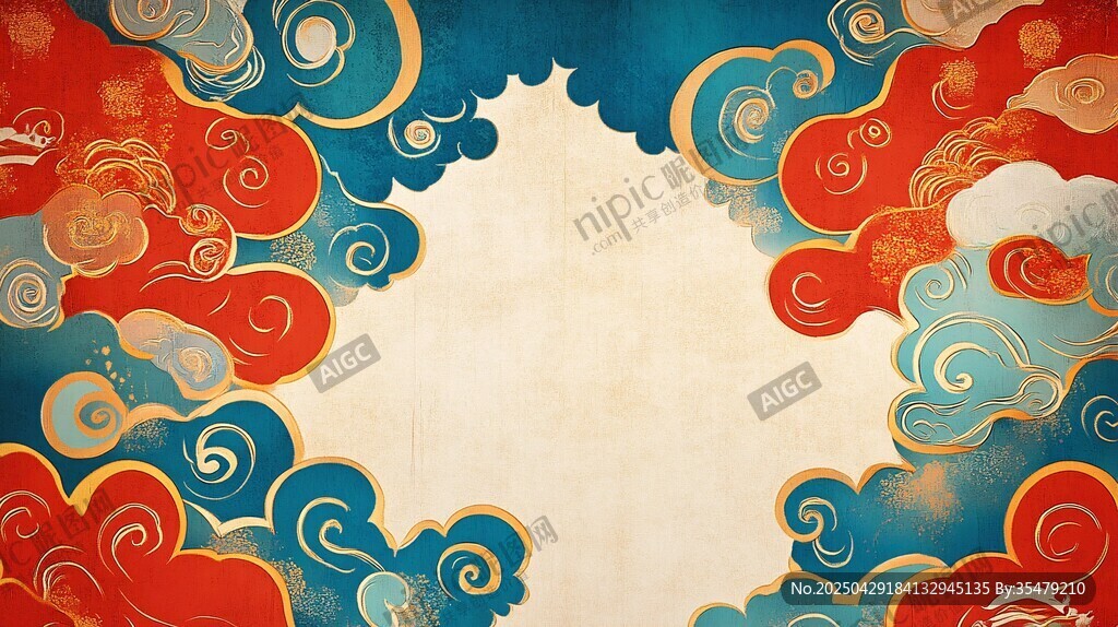 中式云纹背景图