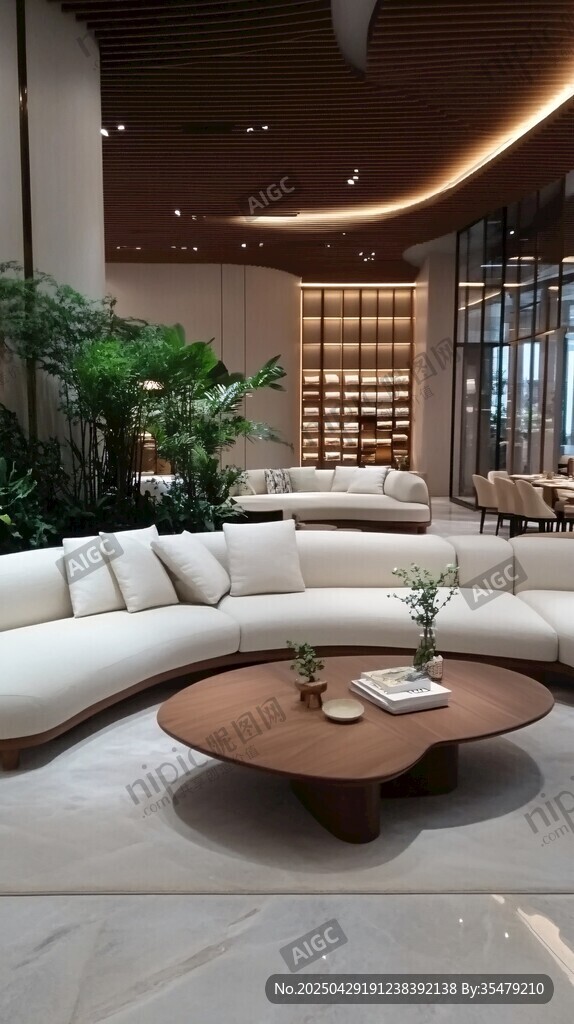 现代时尚客厅室内场景
