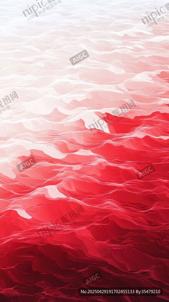 渐变红色水波抽象背景图