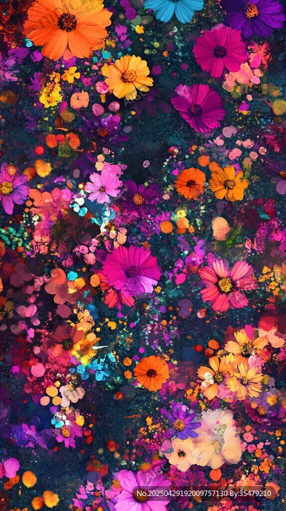 缤纷花卉图案 绚丽多彩