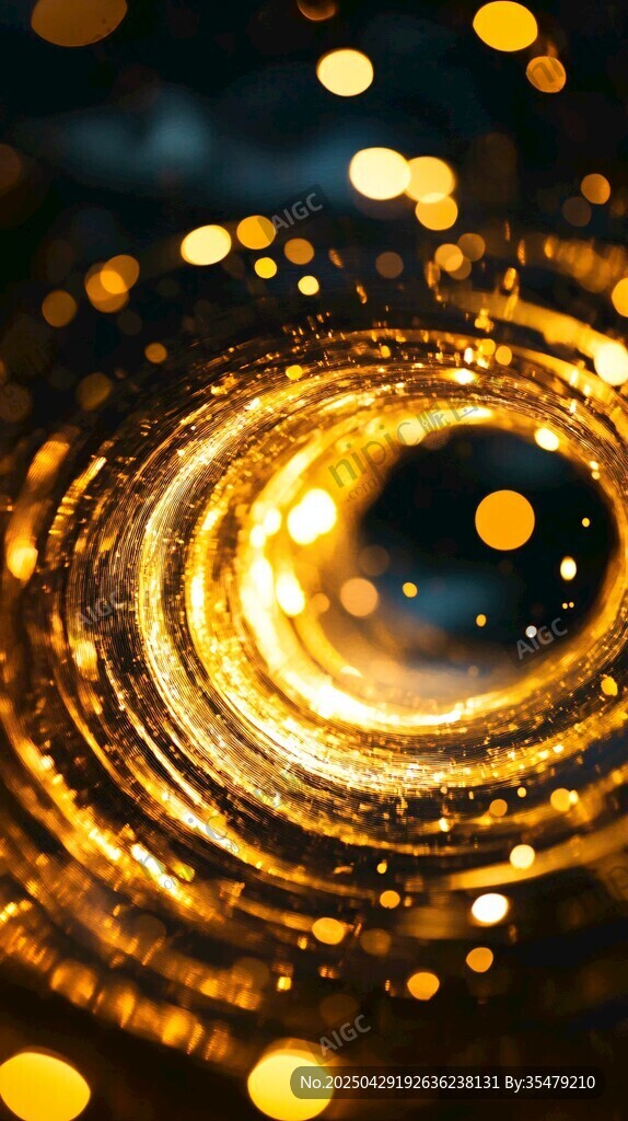 金色炫光漩涡梦幻背景
