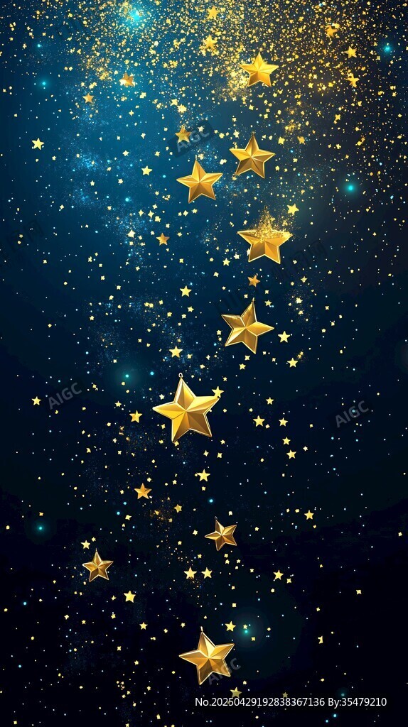 梦幻金色星星闪烁背景