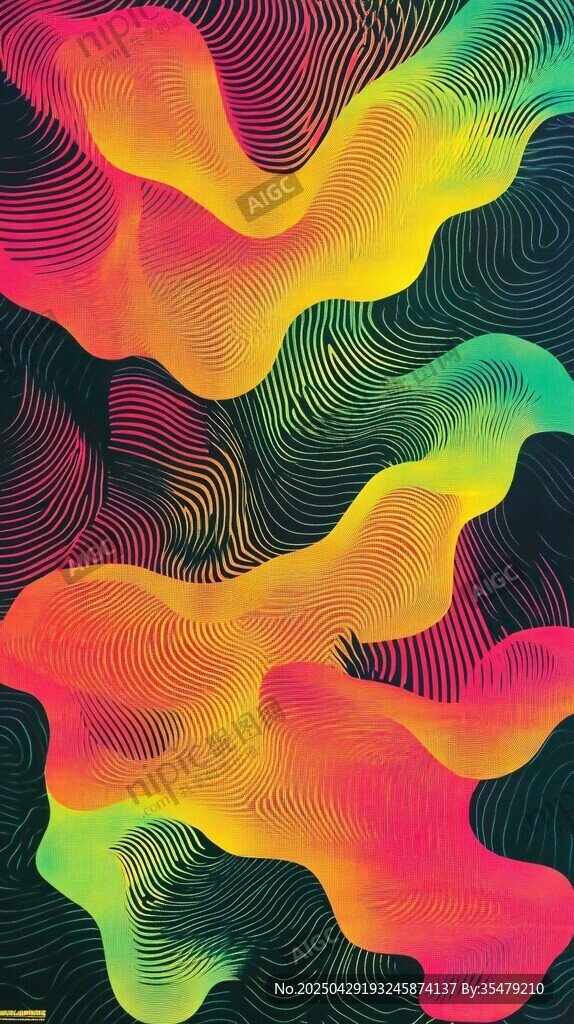 绚丽多彩流体抽象艺术图案