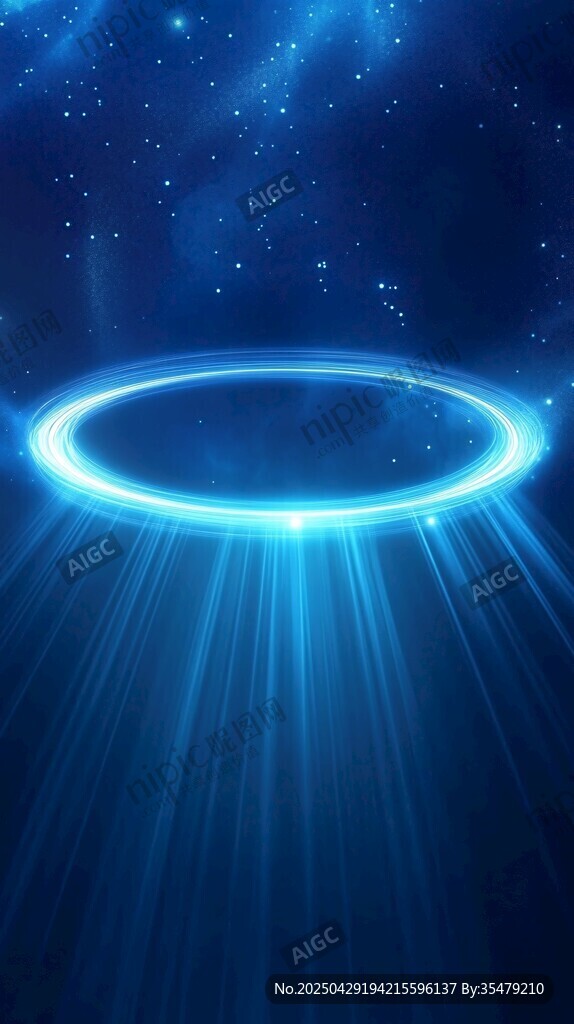 梦幻蓝光光环科技背景图