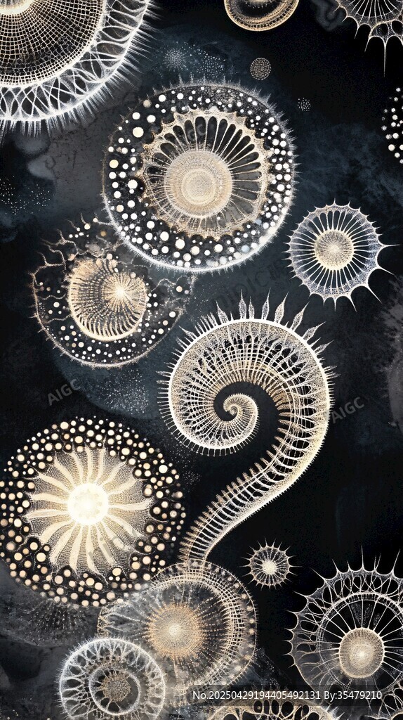 梦幻海生生物艺术图案