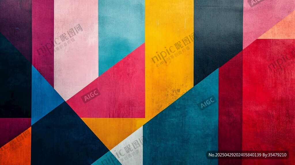 多彩几何抽象艺术图案