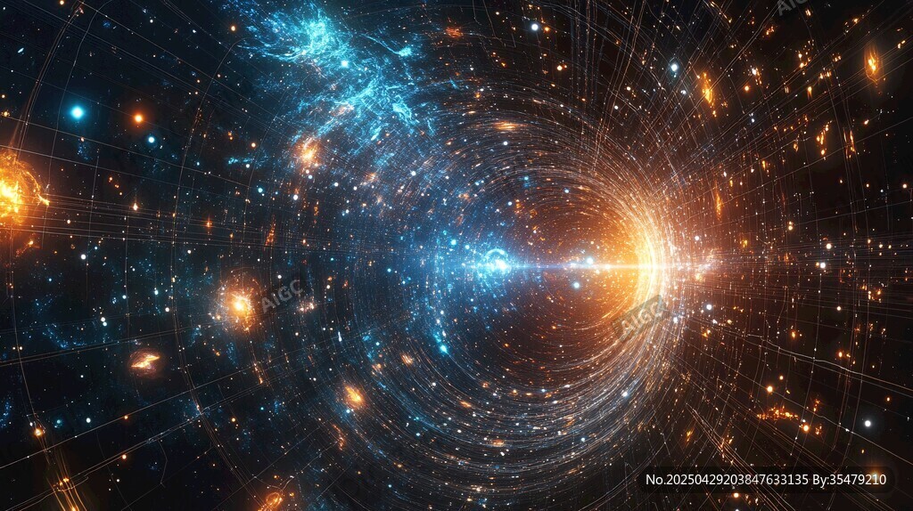 宇宙星系绚丽的时空漩涡