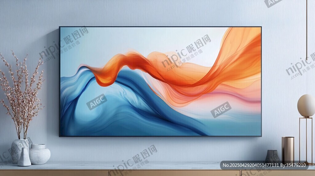 抽象流动色彩艺术挂画