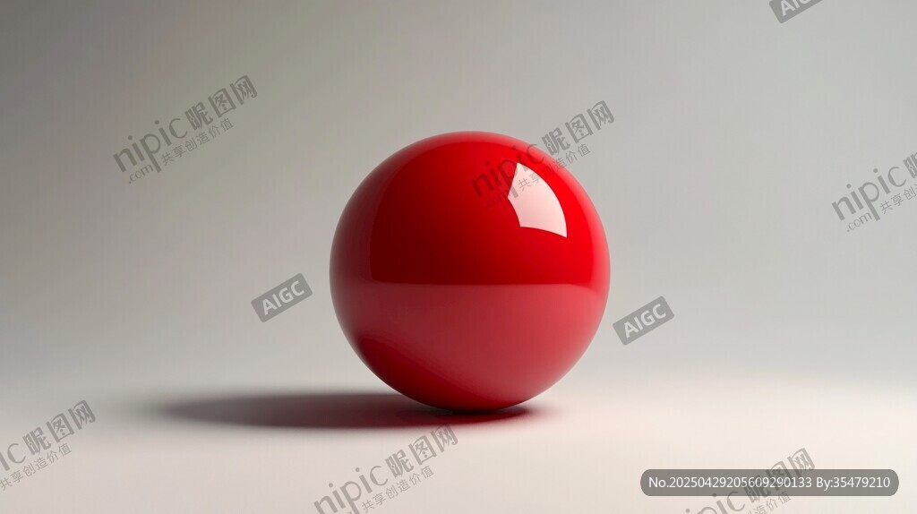 红色光泽球体特写