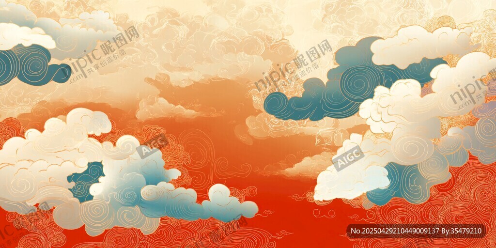 中式云海背景图