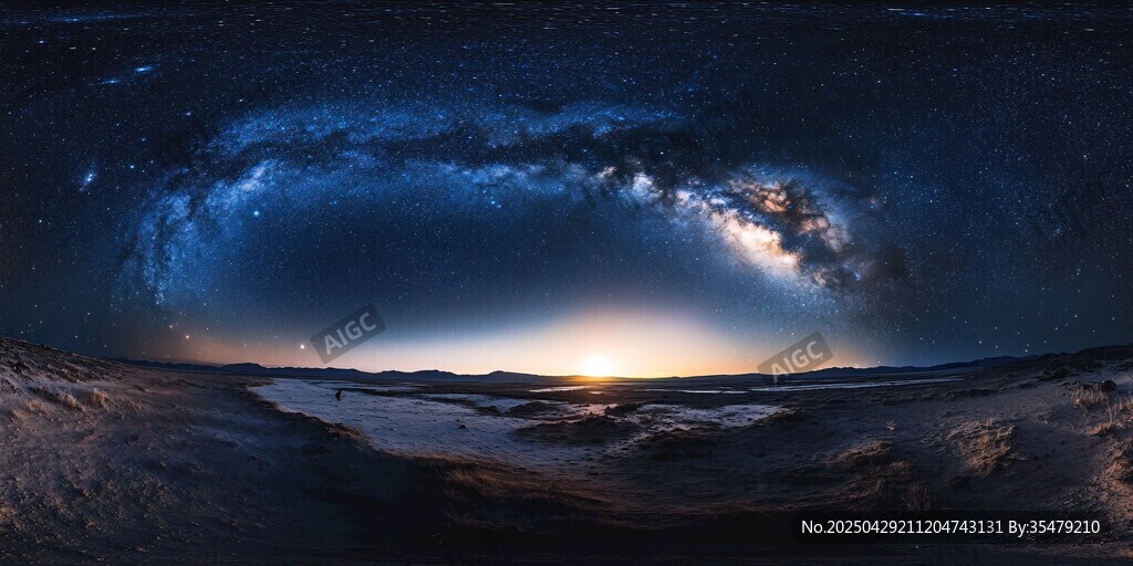 星空下的旷野绝美夜景