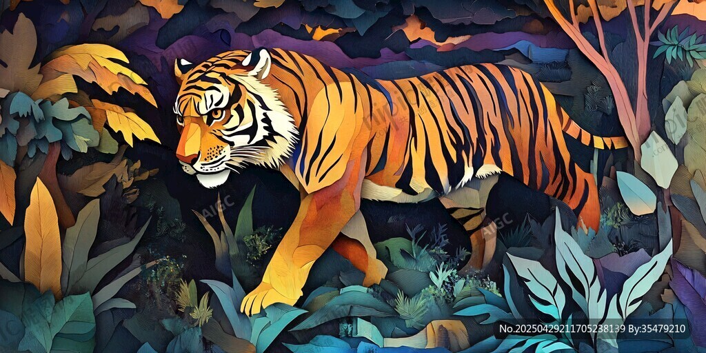 森林中的斑斓猛虎