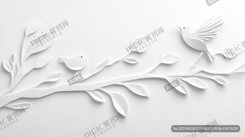 纸艺花鸟图