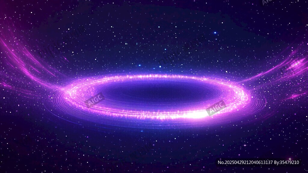 梦幻紫色宇宙能量光环