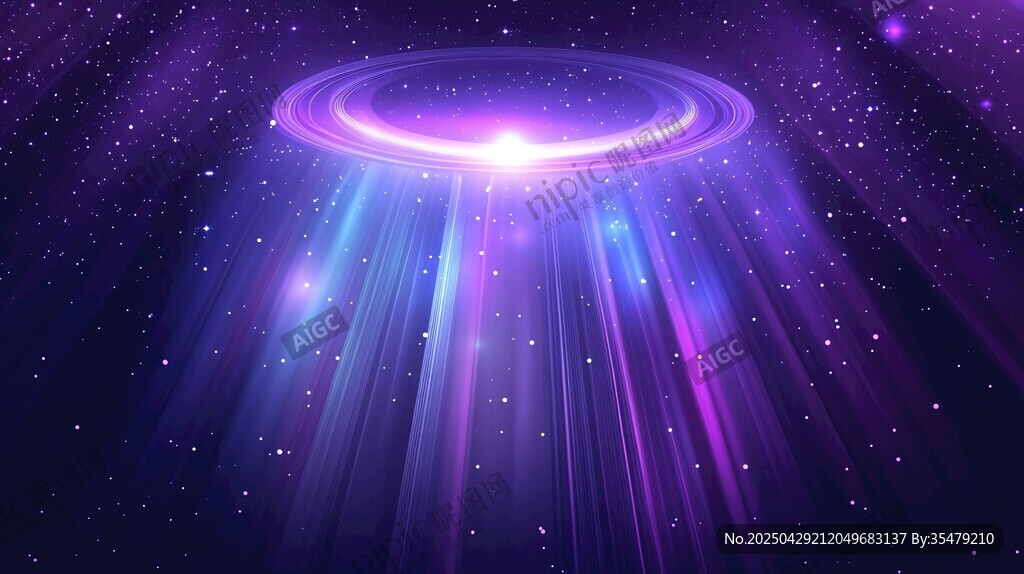 梦幻紫色星际能量光环