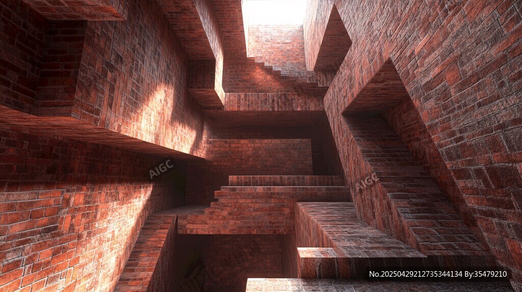 红砖迷宫般的奇幻建筑空间