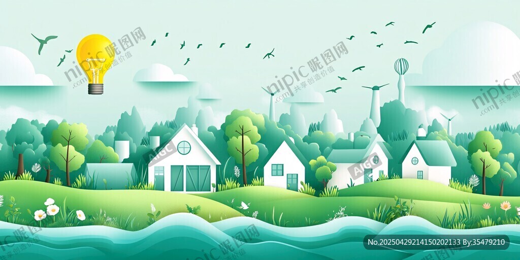 绿色生态家园 清新自然图景
