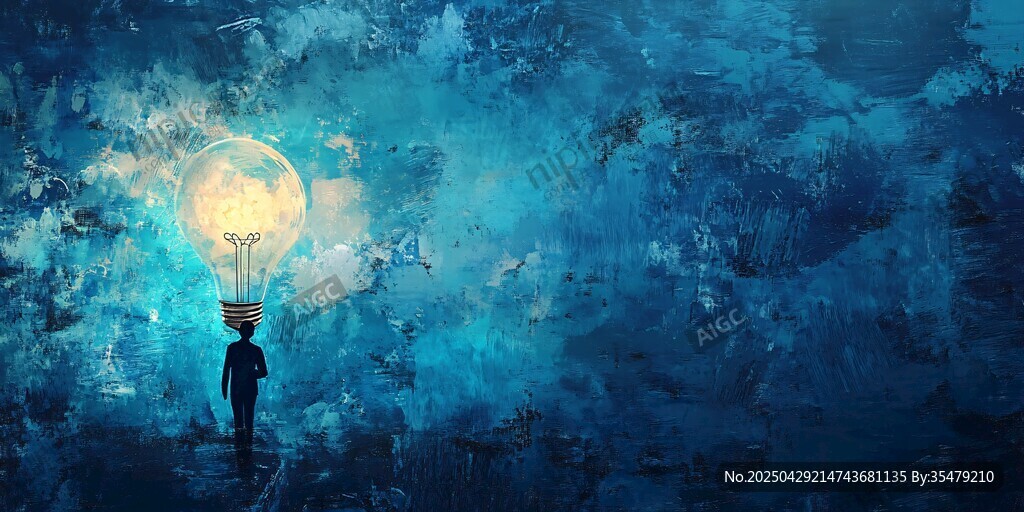 梦幻蓝调下的灵感之光