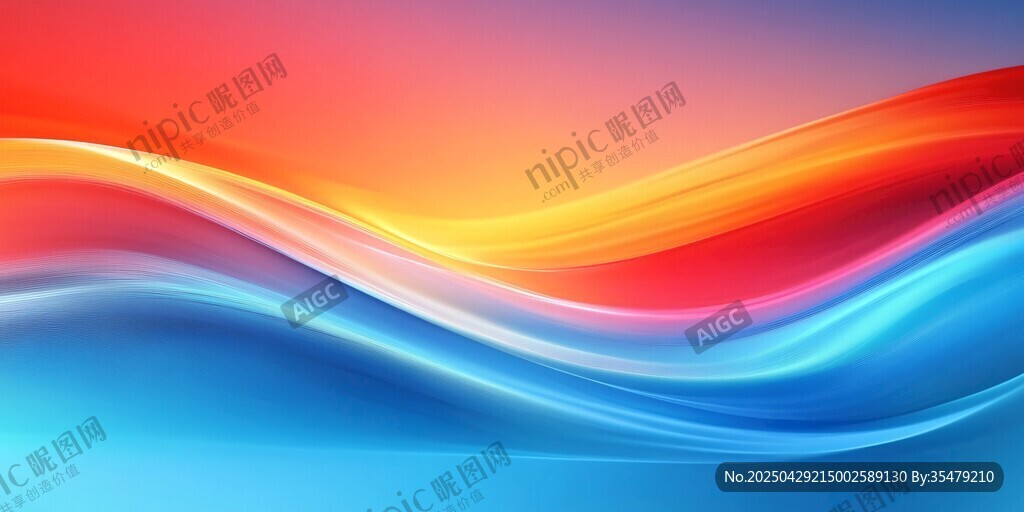 炫彩流动波纹背景图