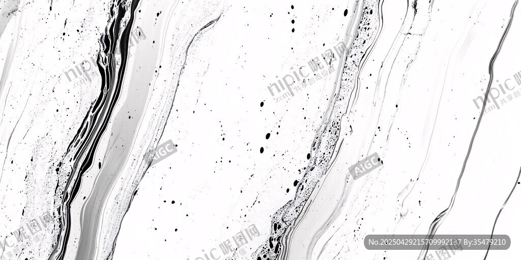 黑白水墨纹理抽象艺术图