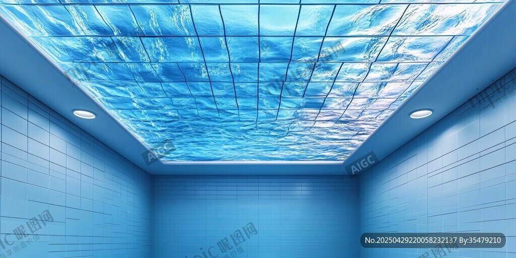 水下房间景象 蓝色梦幻空间