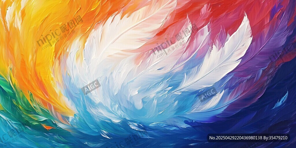 绚丽色彩的抽象动感画作
