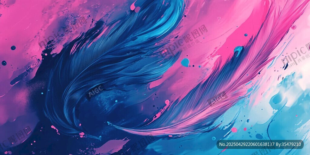 梦幻炫彩流体艺术画作