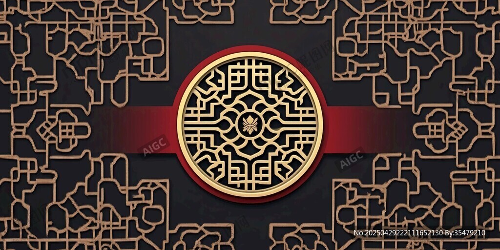 中式传统几何图案背景