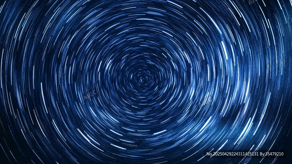 蓝色星轨漩涡梦幻背景