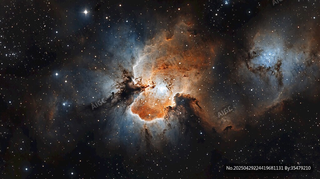 壮丽星云星空图景