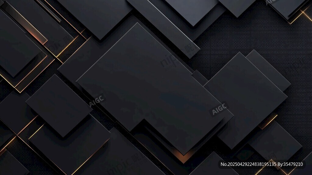 黑色立体方块背景纹理