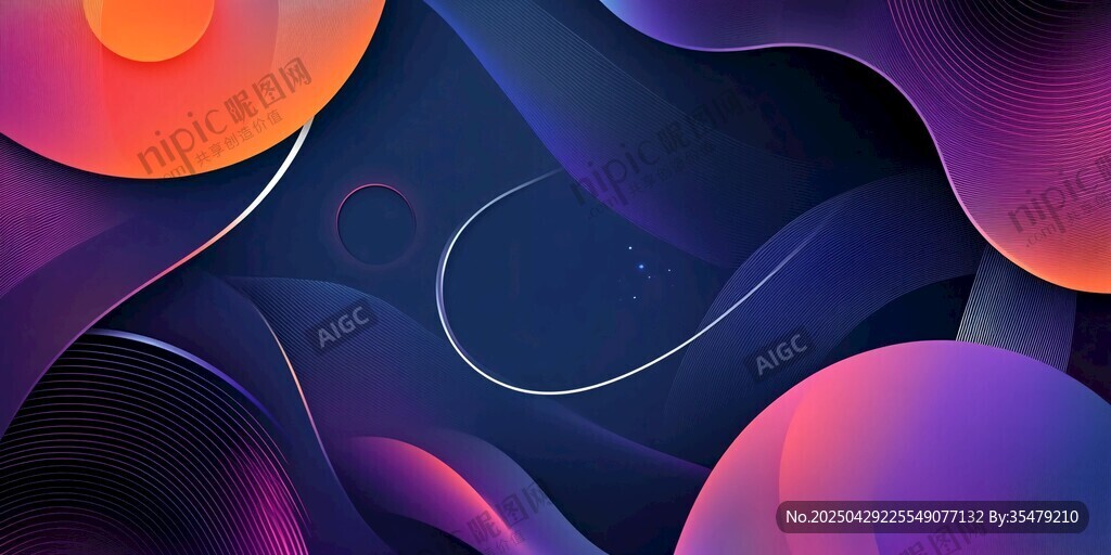 梦幻流体渐变抽象背景图