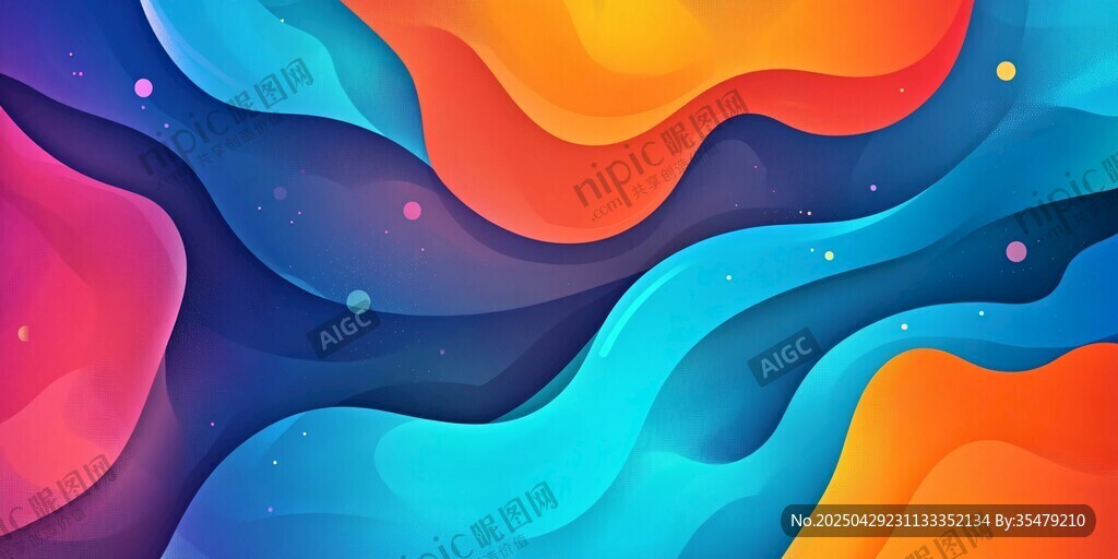 梦幻多彩流体渐变背景图
