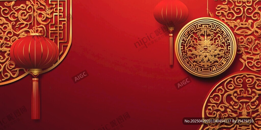 喜庆中国风 灯笼纹饰背景