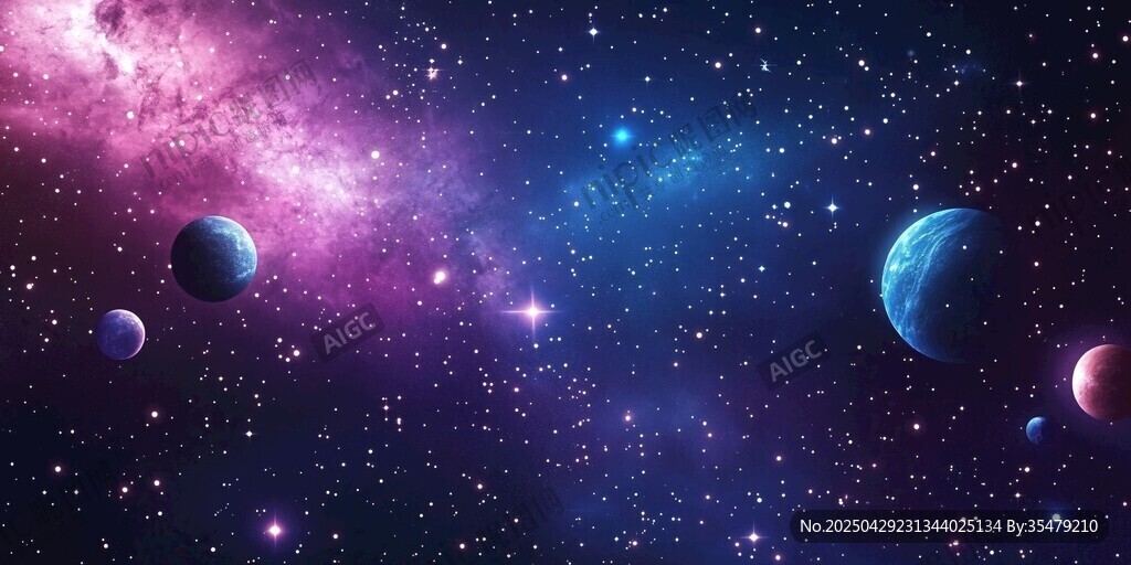 梦幻宇宙星空图景