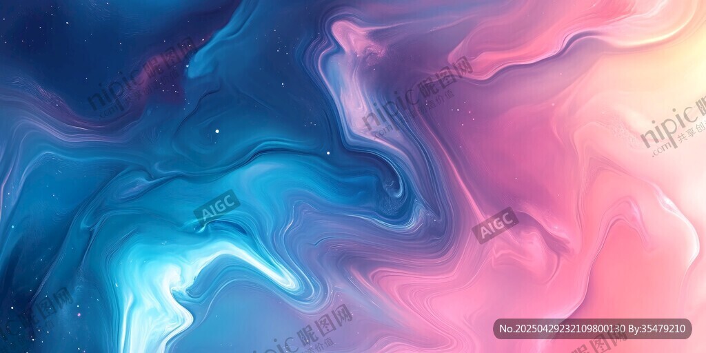 梦幻流体渐变色彩背景图