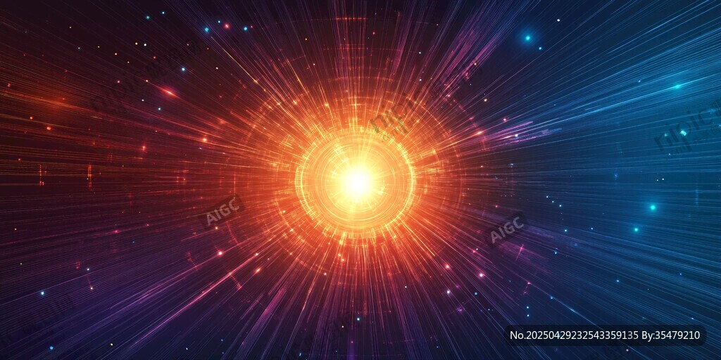 炫彩宇宙能量爆发瞬间