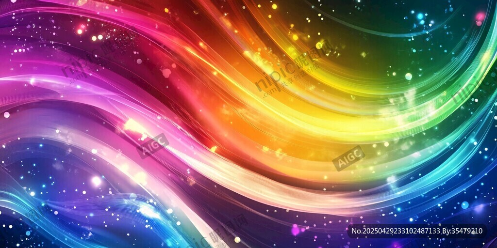 梦幻炫彩光波背景图