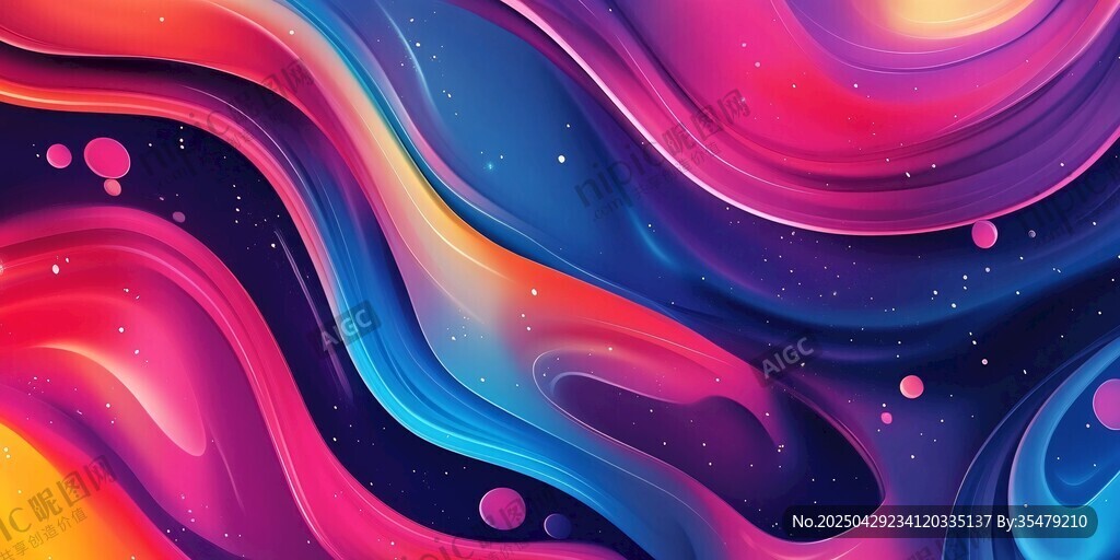 梦幻流体渐变抽象背景图